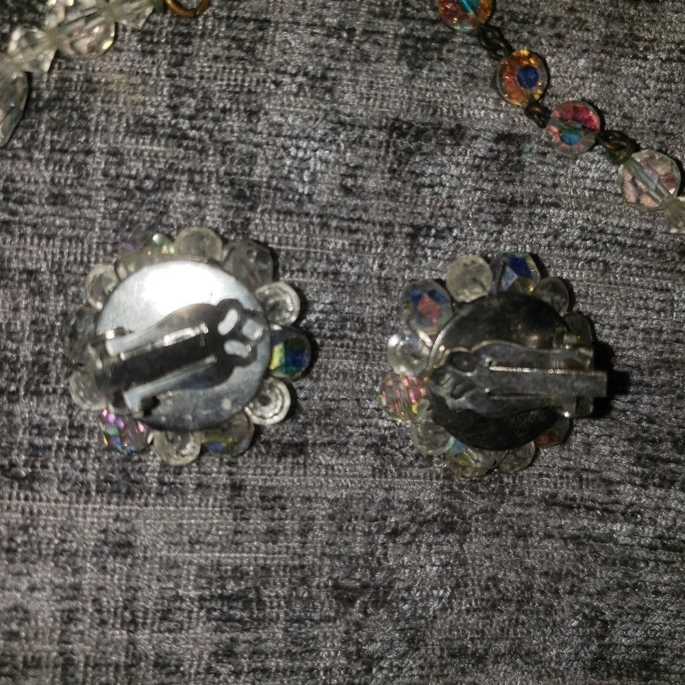 Beautiful Vintage Crystal Choker & Earrings Set - Picture 5 of 5